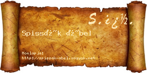 Spissák Ábel névjegykártya