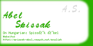 abel spissak business card